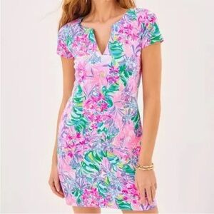 Lilly Pulitzer Pink and Green Floral Dress